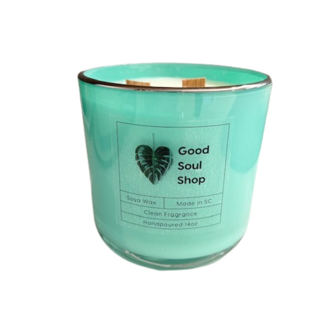 White Chocolate Mint Wood Wick Candle | White Chocolate + Brown Sugar + Peppermint + Cream