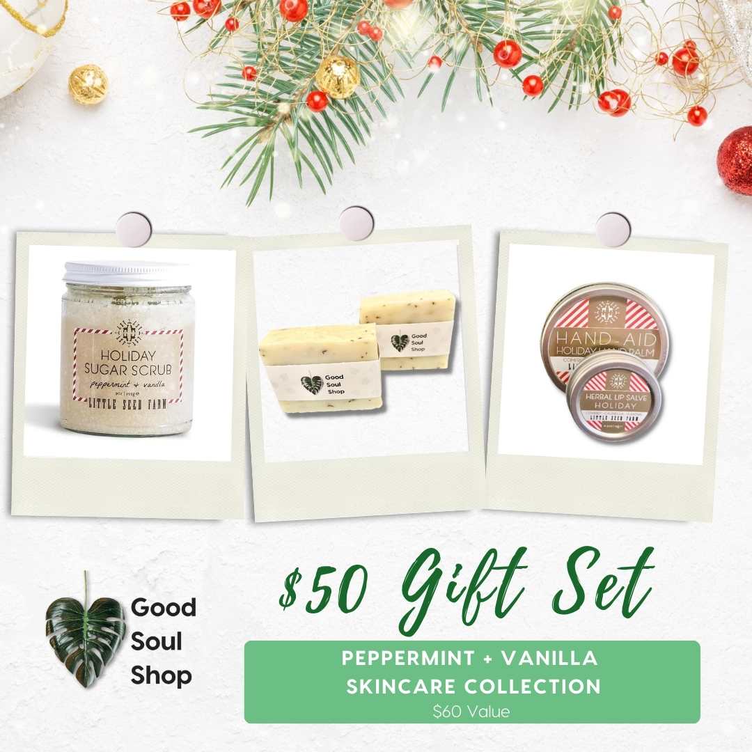 Peppermint + Vanilla Skincare Gift Set
