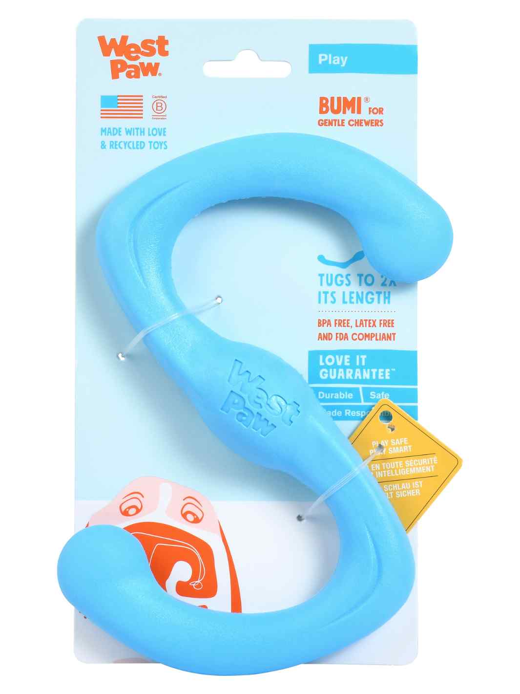 West Paw Bumi Dog Toy Front Package