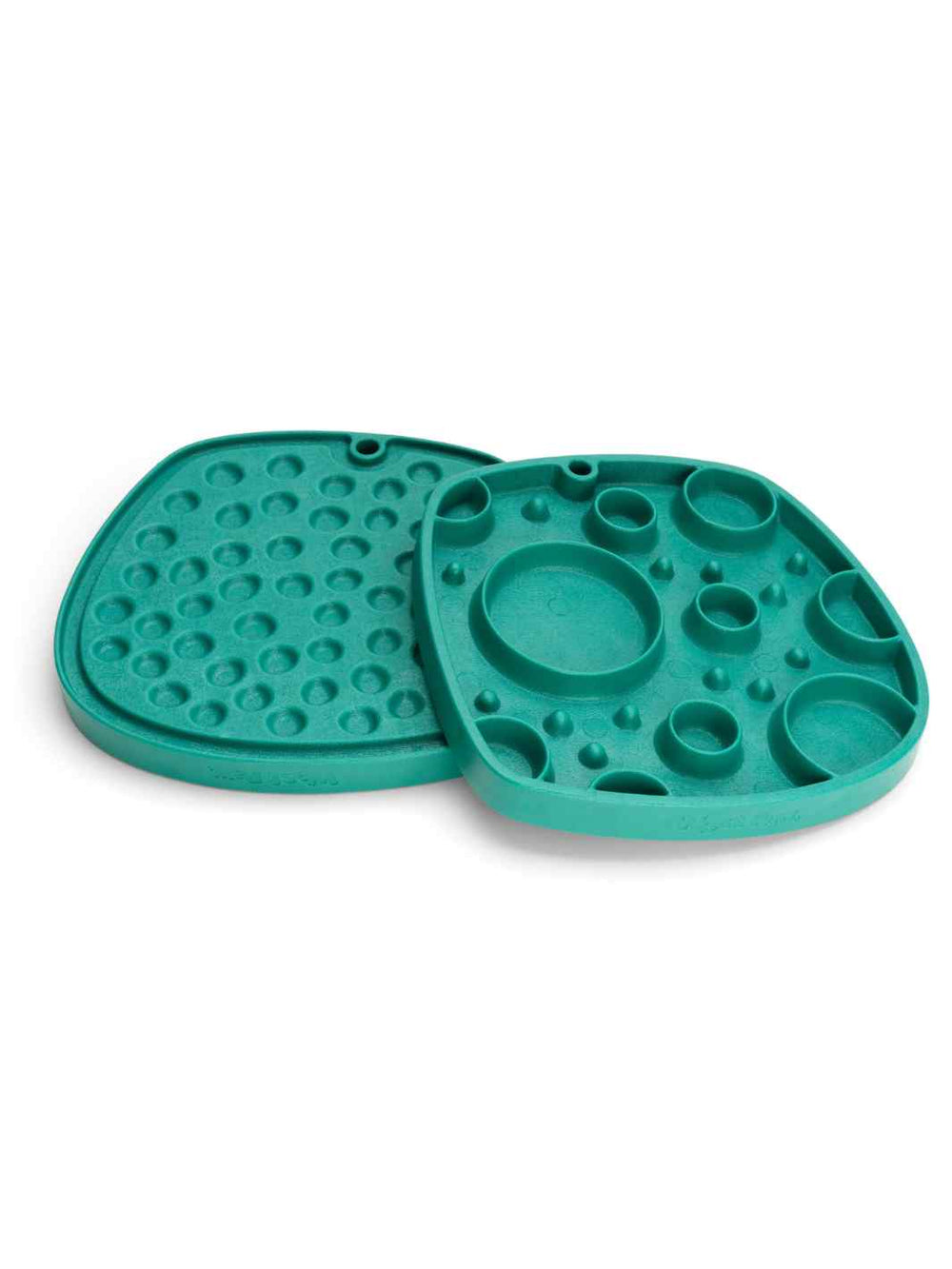 West Paw Feast Lick Mat and Slow Feeder with Green Bubbles
