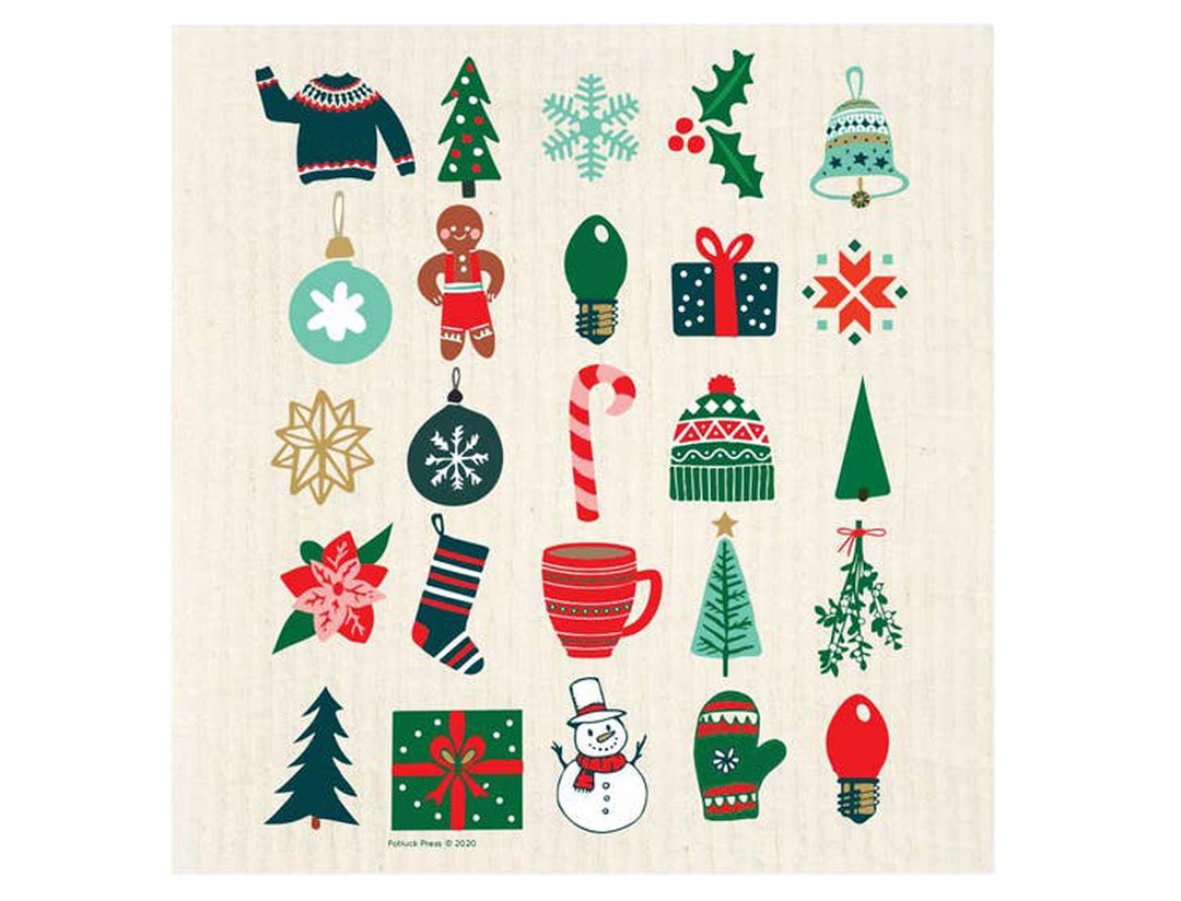 Christmas Cutouts Swedish Dish Sponge - Good Soul Shop