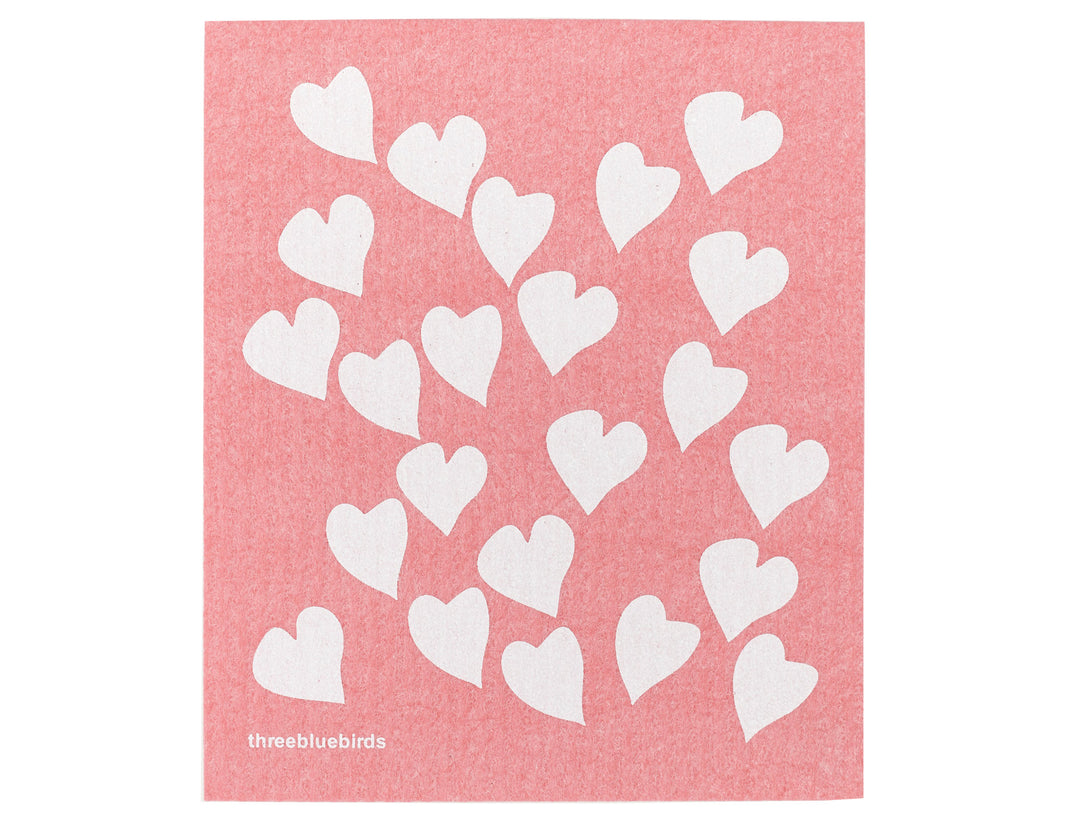 Love Ya on Pink Swedish Dishcloth - Good Soul Shop