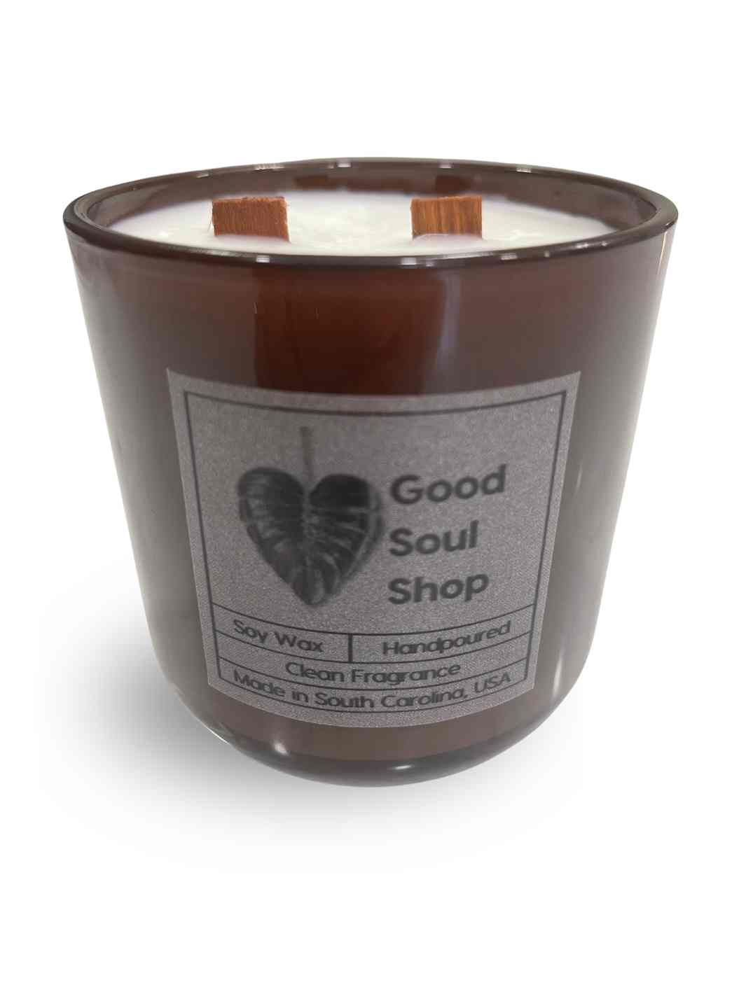 Good Soul Shop Handpoured Soy Clean Fragrance Double Wood Wick Candle