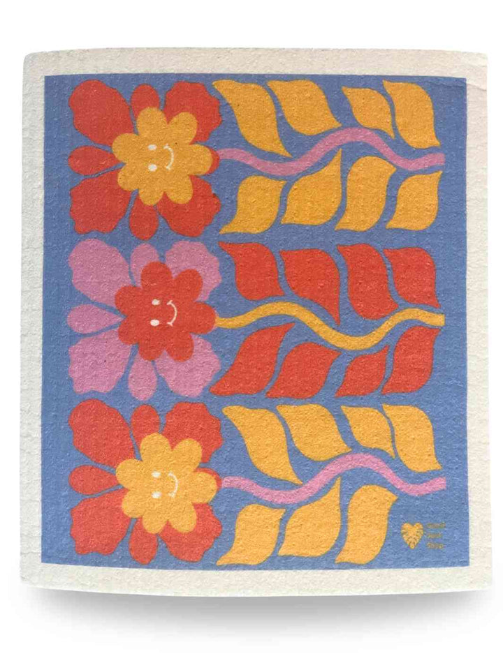 Swedish Dishcloths with Dancing Sunflowers