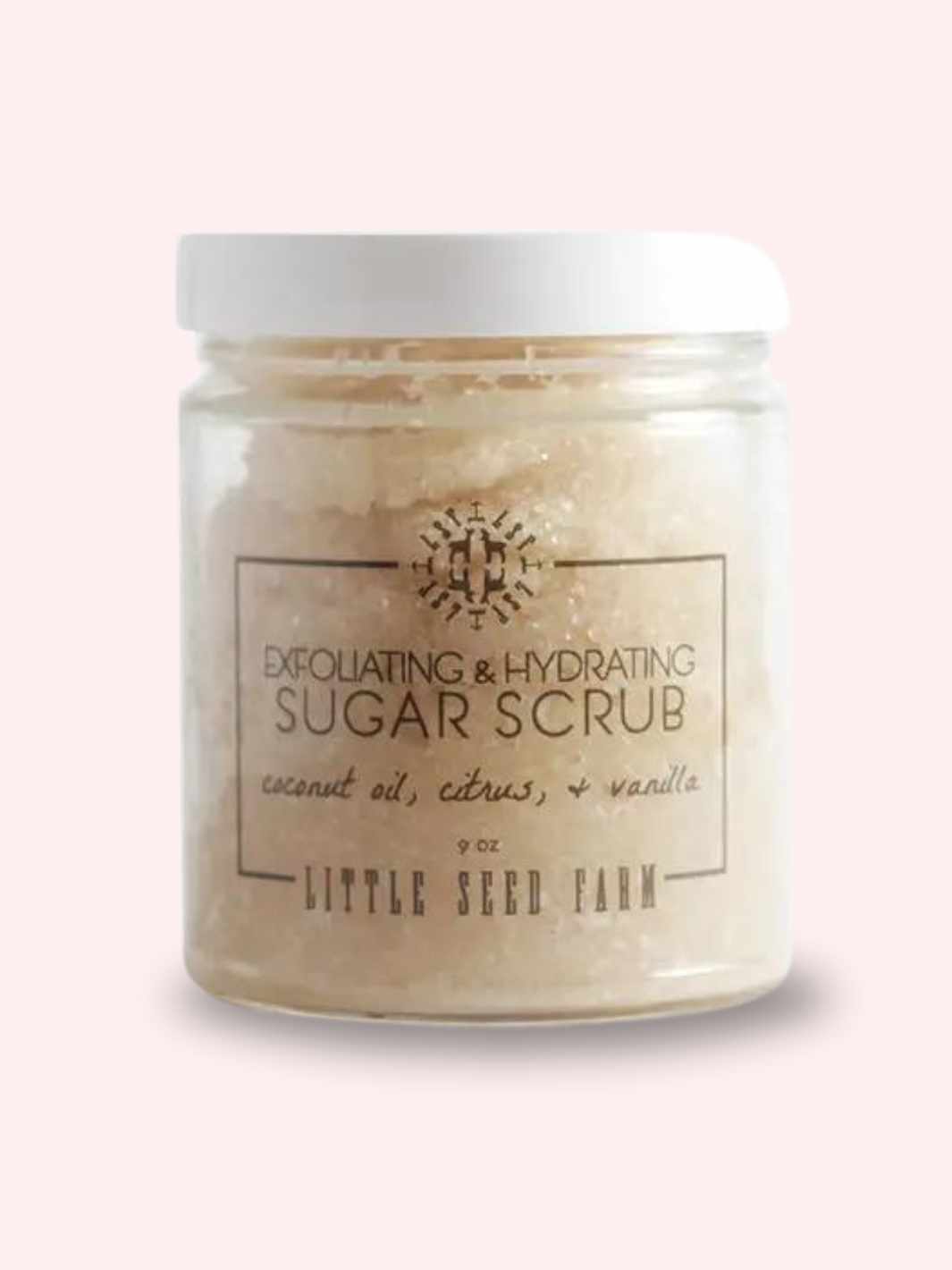 Little Seed Farm Sugar Scrub with coconut oil, citrus, and vanilla essential oils