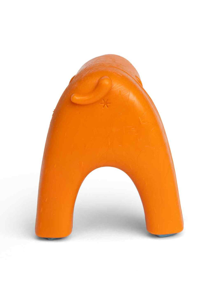 West Paw Toppl Stopper Back Side View in Orange