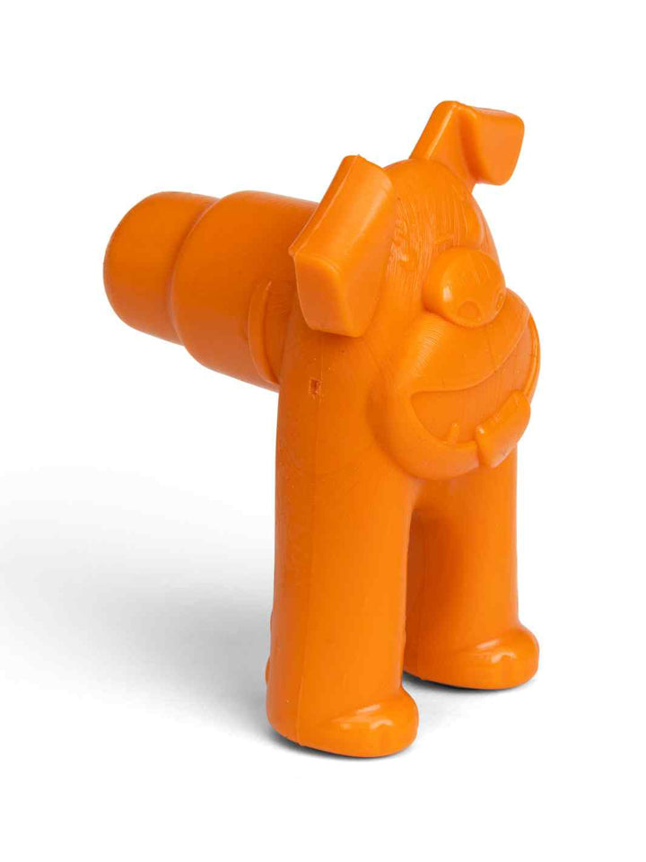 West Paw Toppl Stopper Front Side View in Orange