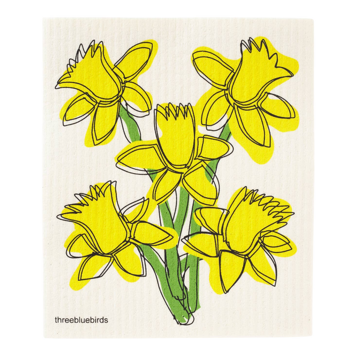 Daffodils Swedish Dish Sponge - Good Soul Shop