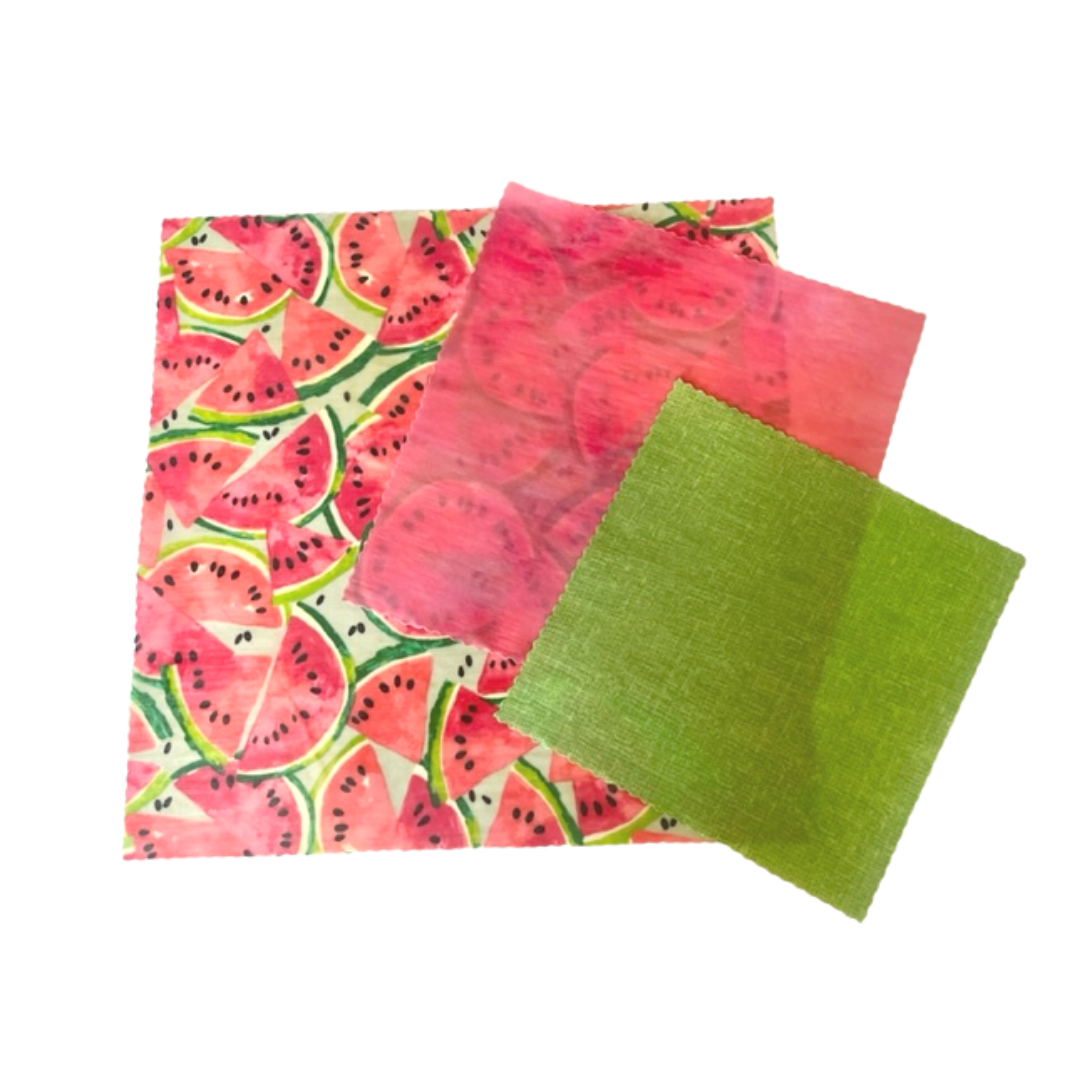 Beeswax Wrap Set of 3 - Watermelon